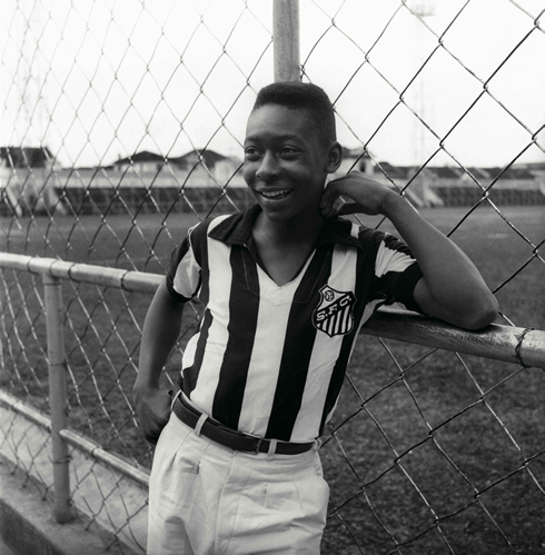 Pelé when he was young kid and teenager, in Santos