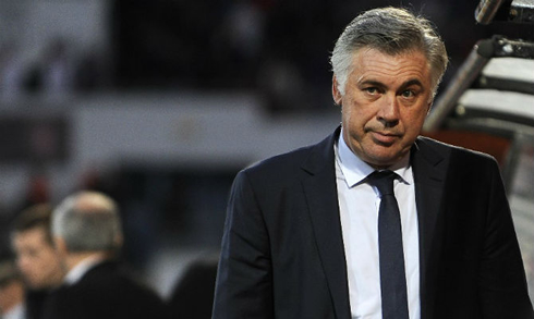 Carlo Ancelotti upset face