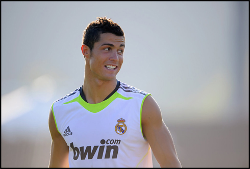 Cristiano Ronaldo during a pre-season training in 2013-2014