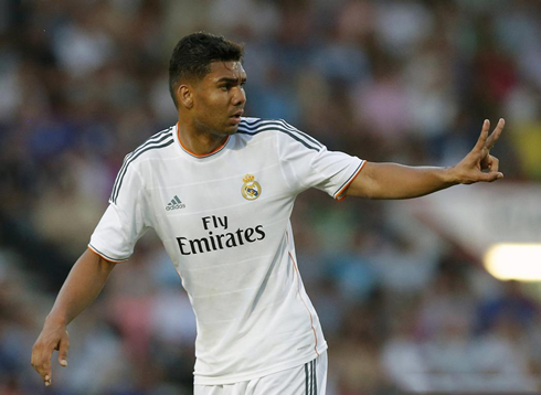 Casemiro making his Real Madrid debut goal, in 2013-2014