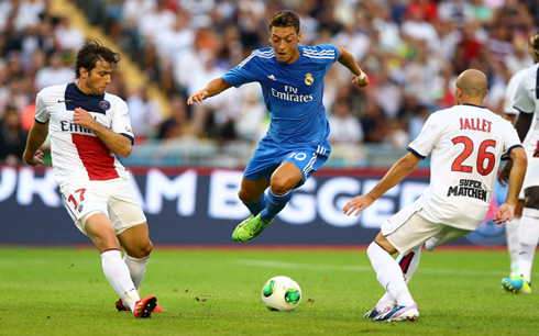 Mesut Ozil flying