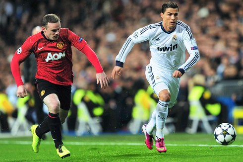Cristiano Ronaldo vs Wayne Rooney, in Real Madrid vs Manchester United
