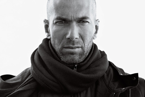 Zidane, half shaved bald man look