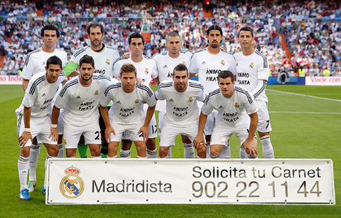Real Madrid line-up against Getafe, in La Liga 2013-2014