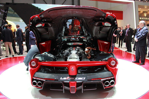 Ferrari La Ferrari engines at the back