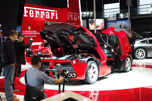 Ferrari La Ferrari with all doors and hoods open