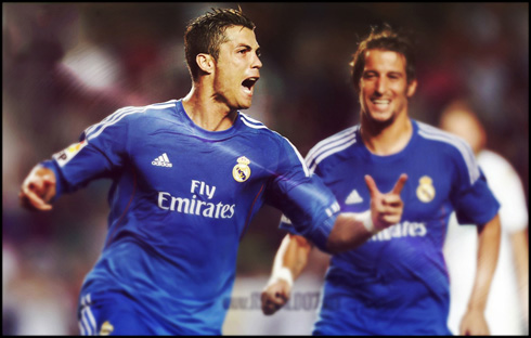 Cristiano Ronaldo exuberant reaction, after scoring the winner in Elche vs Real Madrid