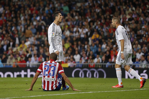 Cristiano Ronaldo frustration in Real Madrid vs Atletico Madrid, for La Liga
