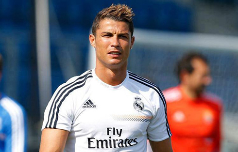 Cristiano Ronaldo in Valdebebas training for Real Madrid
