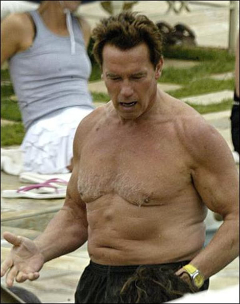 Arnold Schwarzenegger old and fat