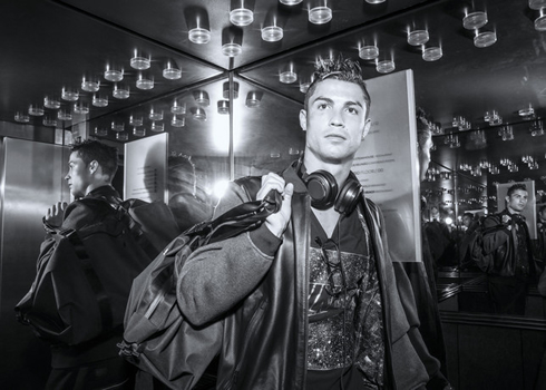 Cristiano Ronaldo black and white photo for a new Nike product and collection, campaign release