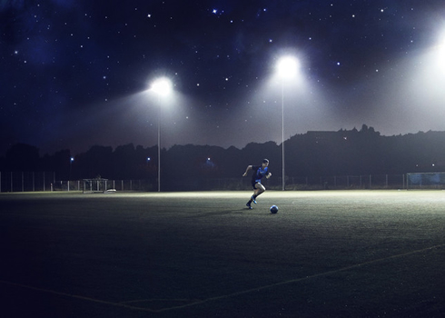 Cristiano Ronaldo training at night