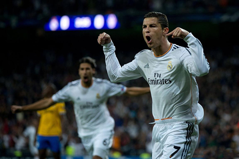 Cristiano Ronaldo going wild during his winning goal celebrations