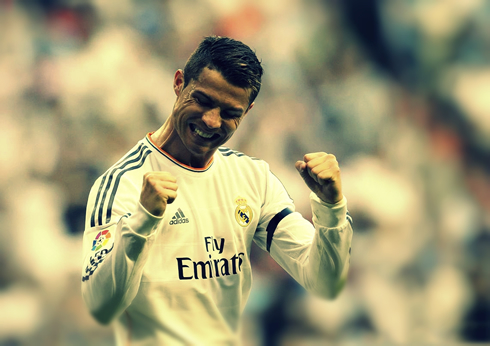 Cristiano Ronaldo showing off his perserverance and winning attitude