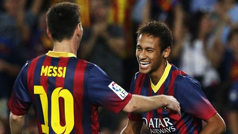 Lionel Messi and Neymar in Barcelona 2013-2014