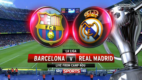 Sky Sports game poster for Barcelona vs Real Madrid