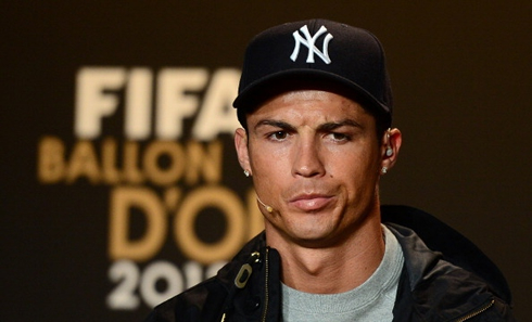 Cristiano Ronaldo bad mood in the FIFA Ballon d'Or 2012