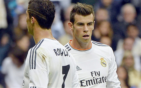 Ronaldo and Bale playing for Real Madrid, at the Bernabéu