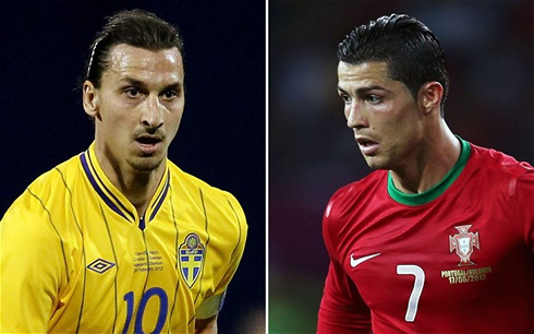 Zlatan Ibrahimovic vs Cristiano Ronaldo, in Sweden vs Portugal