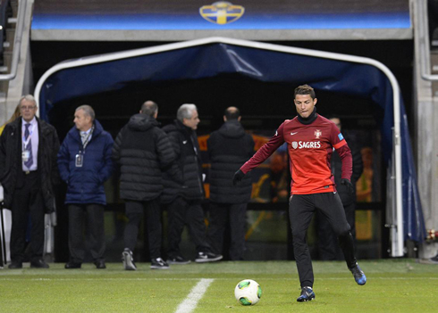 Cristiano Ronaldo training in Sweden