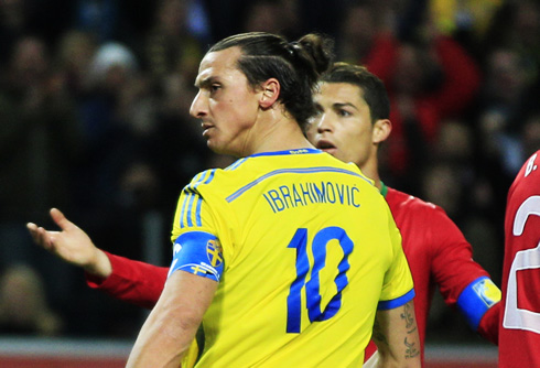 Zlatan Ibrahimovic vs Cristiano Ronaldo in Sweden 2-3 Portugal