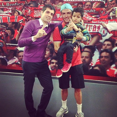 Cristiano Ronaldo and his son Cristiano Jr, in 2013-2014