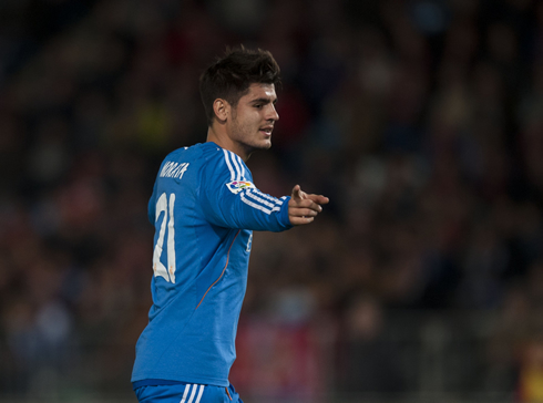 Alvaro Morata in action for Real Madrid, in La Liga