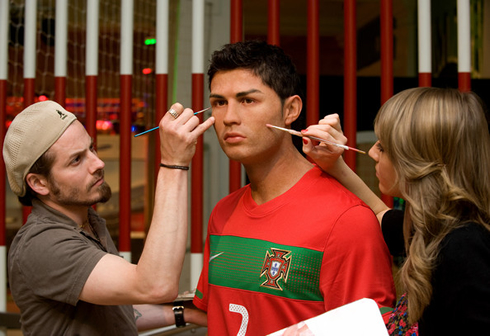 Cristiano Ronaldo wax figure at the Madame Tussauds museum, in London
