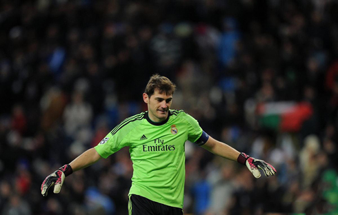 Iker Casillas playing in Real Madrid Champions League match