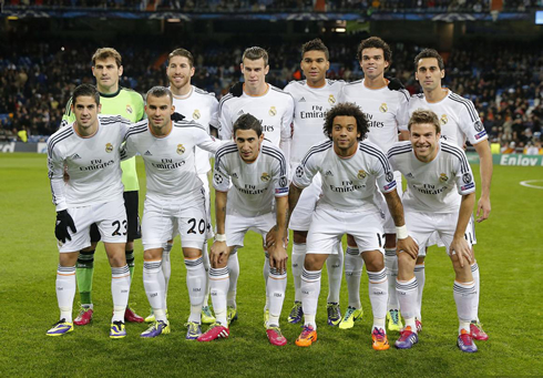 Real Madrid line-up photo vs Galatasaray