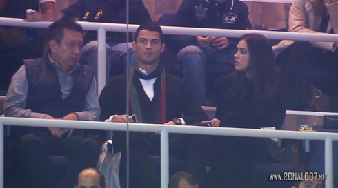 Cristiano Ronaldo injured, watching Real Madrid game from the Santiago Bernabéu stands