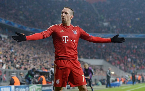 Franck Ribery playing for Bayern Munich 2013-2014