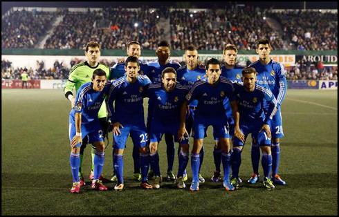 Real Madrid line-up, in the Copa del Rey 2013-2014