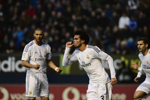 Pepe with hair, in Real Madrid 2013-2014