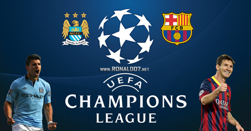 Manchester City vs Barcelona, Champions League wallpaper 2013-2014