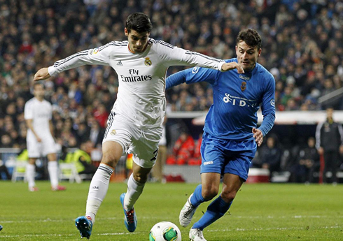 Alvaro Morata playing for Real Madrid