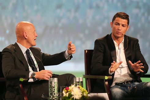 Pierluigi Collina and Cristiano Ronaldo