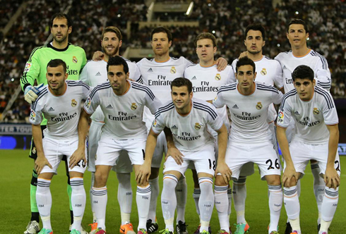 Real Madrid first line-up of 2014