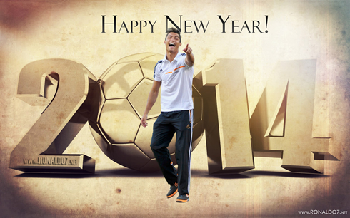 Cristiano Ronaldo happy new year 2014 wallpaper