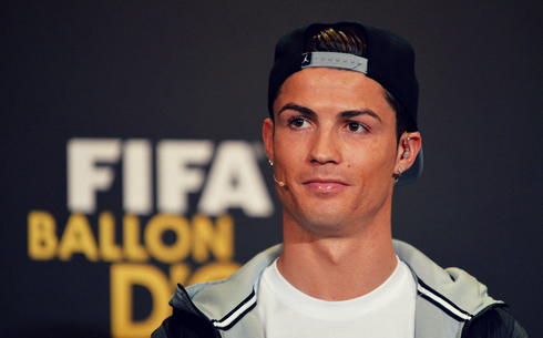 Cristiano Ronaldo at the press conference of the FIFA Ballon d'Or 2013, photo 4