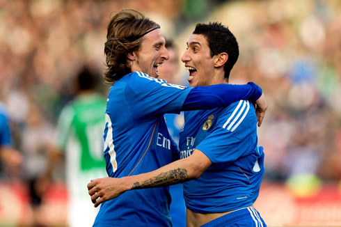Luka Modric and Angel Di María, in Real Madrid 2014