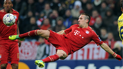Franck Ribery acrobatic kick