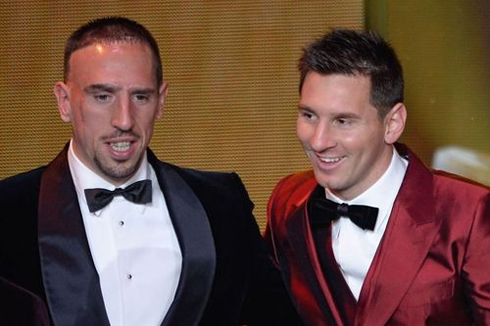 Franck Ribery and Lionel Messi