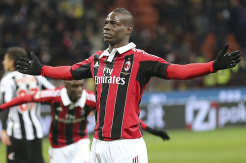 Mario Balotelli goal celebration in AC Milan