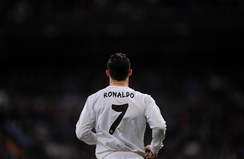 Cristiano Ronaldo, Real Madrid jersey number 7, back view