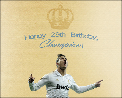 Cristiano Ronaldo 29th happy birthday poster