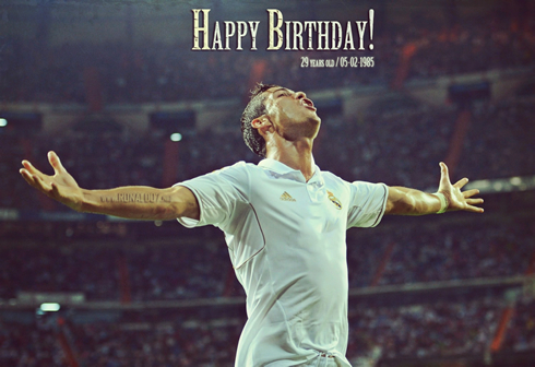 Cristiano Ronaldo Happy Birthday poster and wallpaper