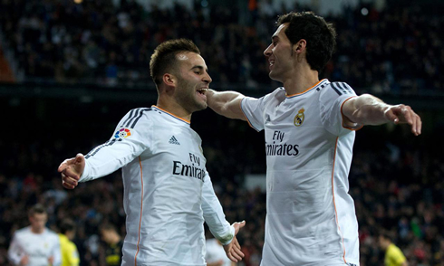 Jesé Rodríguez and Alvaro Arbeloa