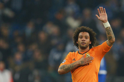 Marcelo saying goodbye to Real Madrid fans
