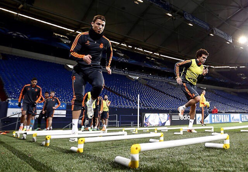 Cristiano Ronaldo and Pepe fitness training